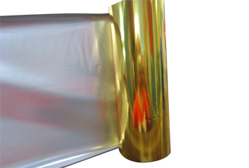 Golden color Metalized PET coated PE Film for Bubble and PE foam production
